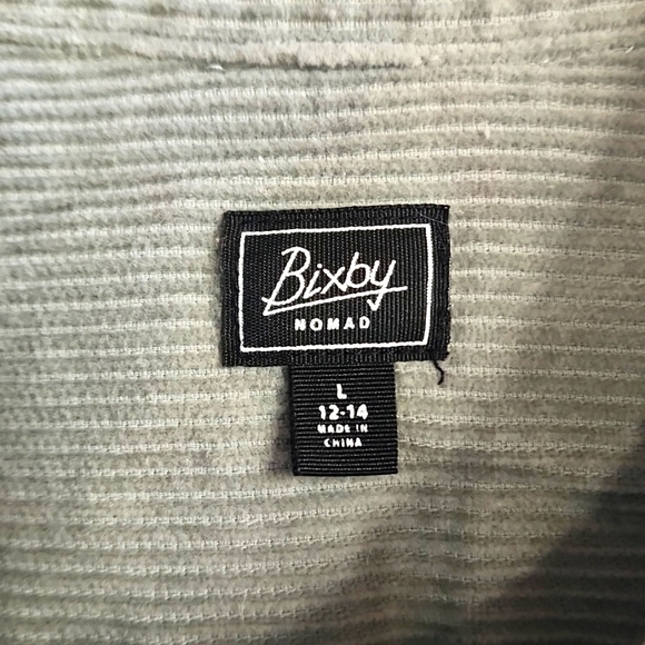 Bixby Nomad Button-down Corduroy Shirt size 14 girls Sage green - Picture 3 of 4